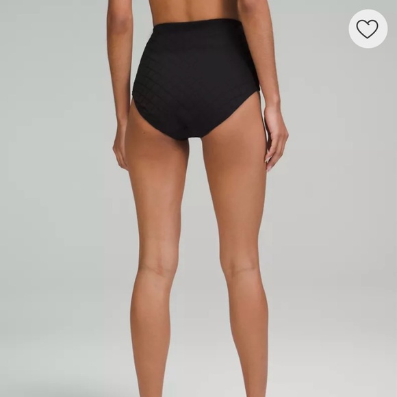 Lululemon high waist black medium bottom diamond bathing suit - Picture 3 of 4